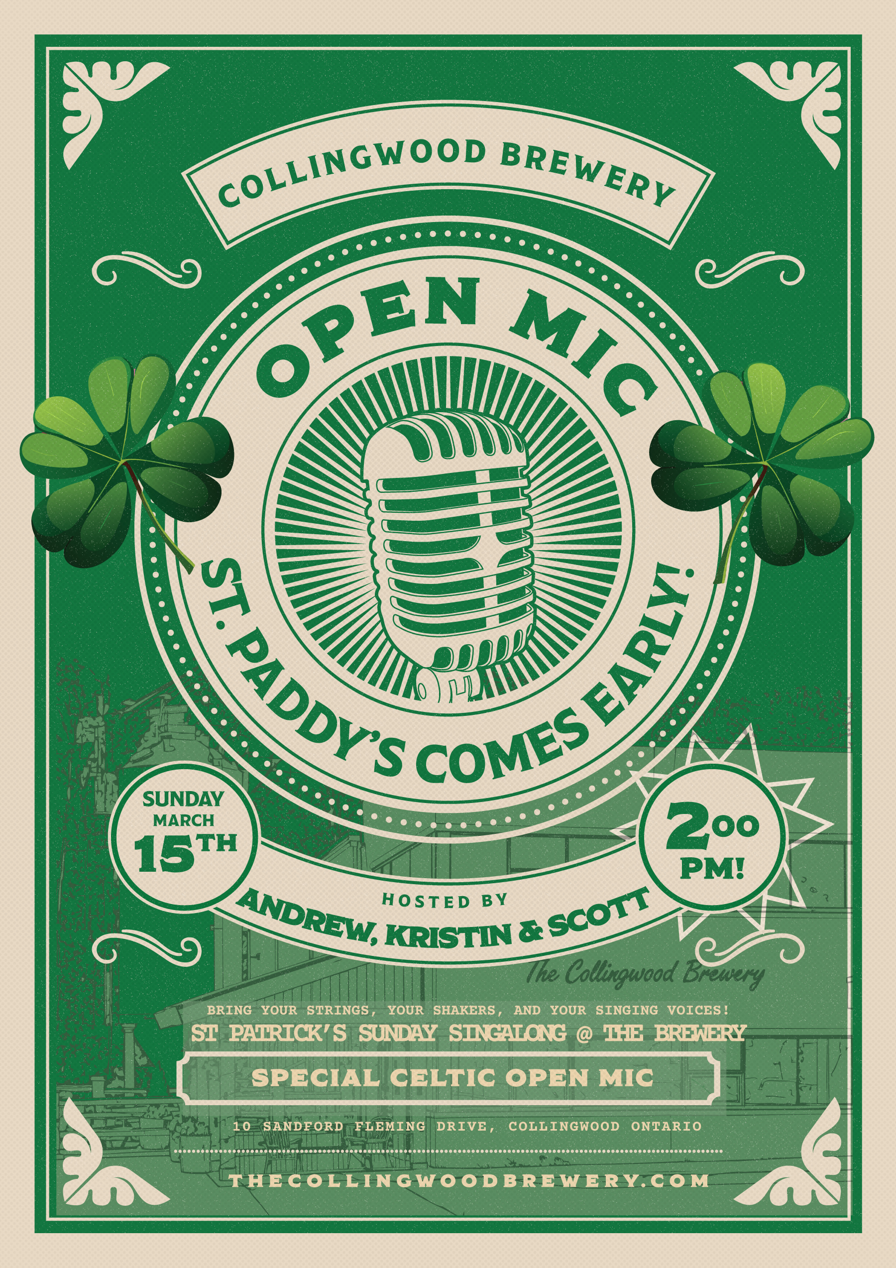 Collingwood Brewery Open Mic Every Sunday 3pm to 5pm!